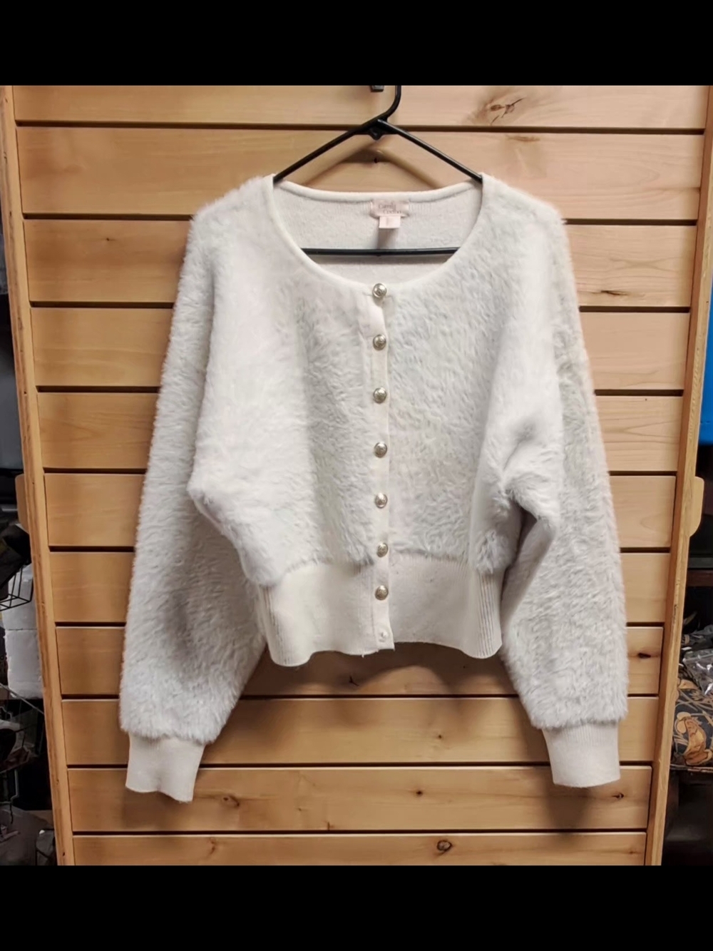 Camila Coelho Genevieve Pearl Button Cardigan Size L